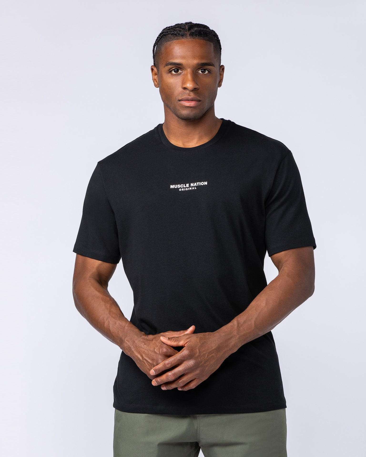 Staple Condition Tee - Black-T-Shirts-S-112483BLK-S-MNAPPRL35102-1-Muscle Nation