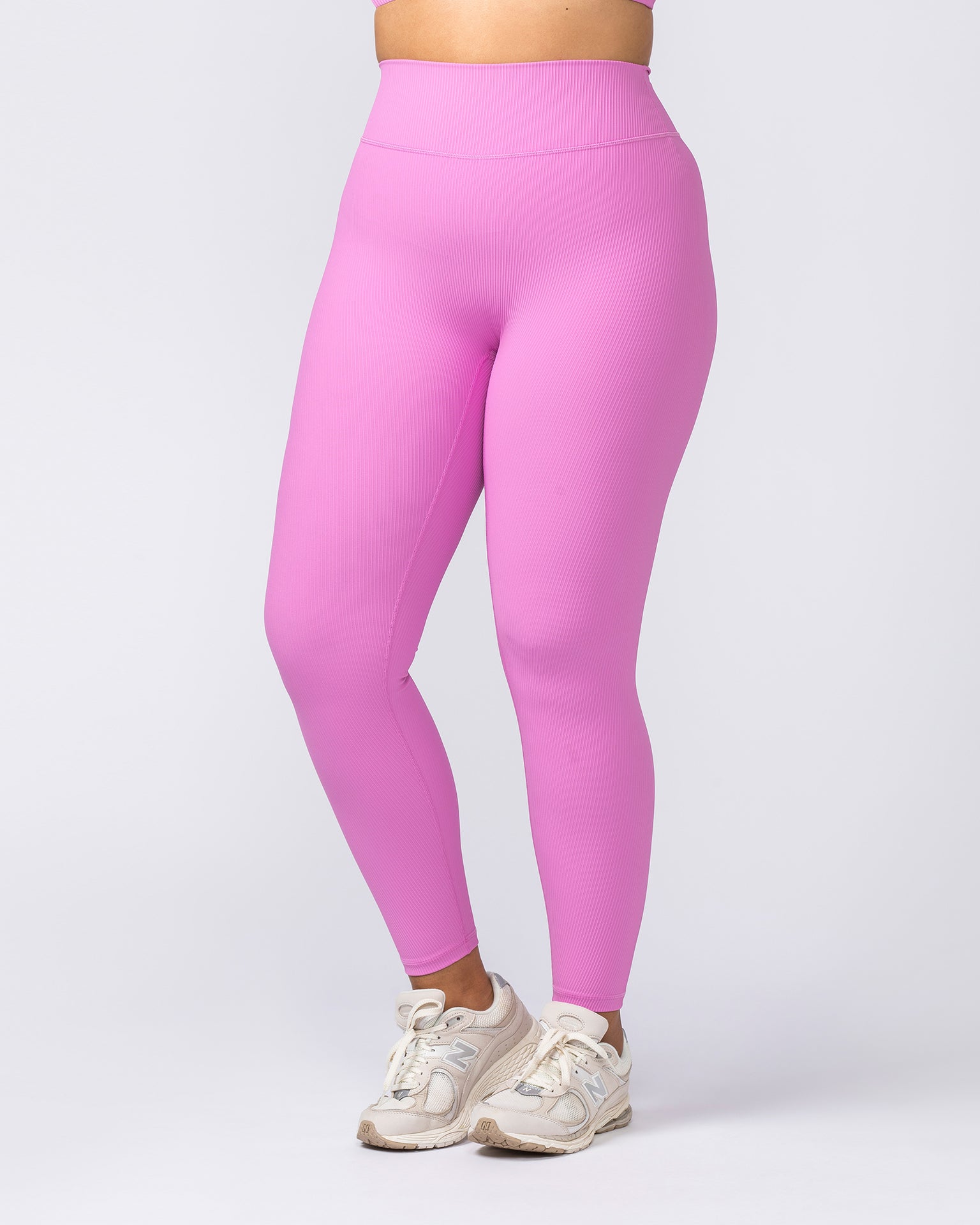Zero Rise Rib Ankle Length Leggings - Fondant Pink-Leggings-XXS-112377FONPNK-XXS-MNAPPRL27965-3-Muscle Nation