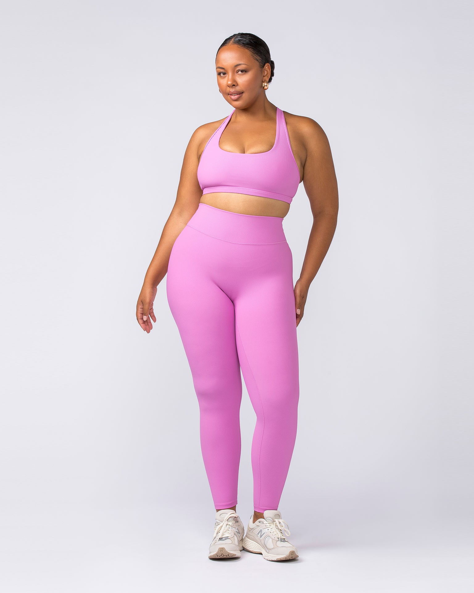 Zero Rise Rib Ankle Length Leggings - Fondant Pink-Leggings-XXS-112377FONPNK-XXS-MNAPPRL27965-5-Muscle Nation