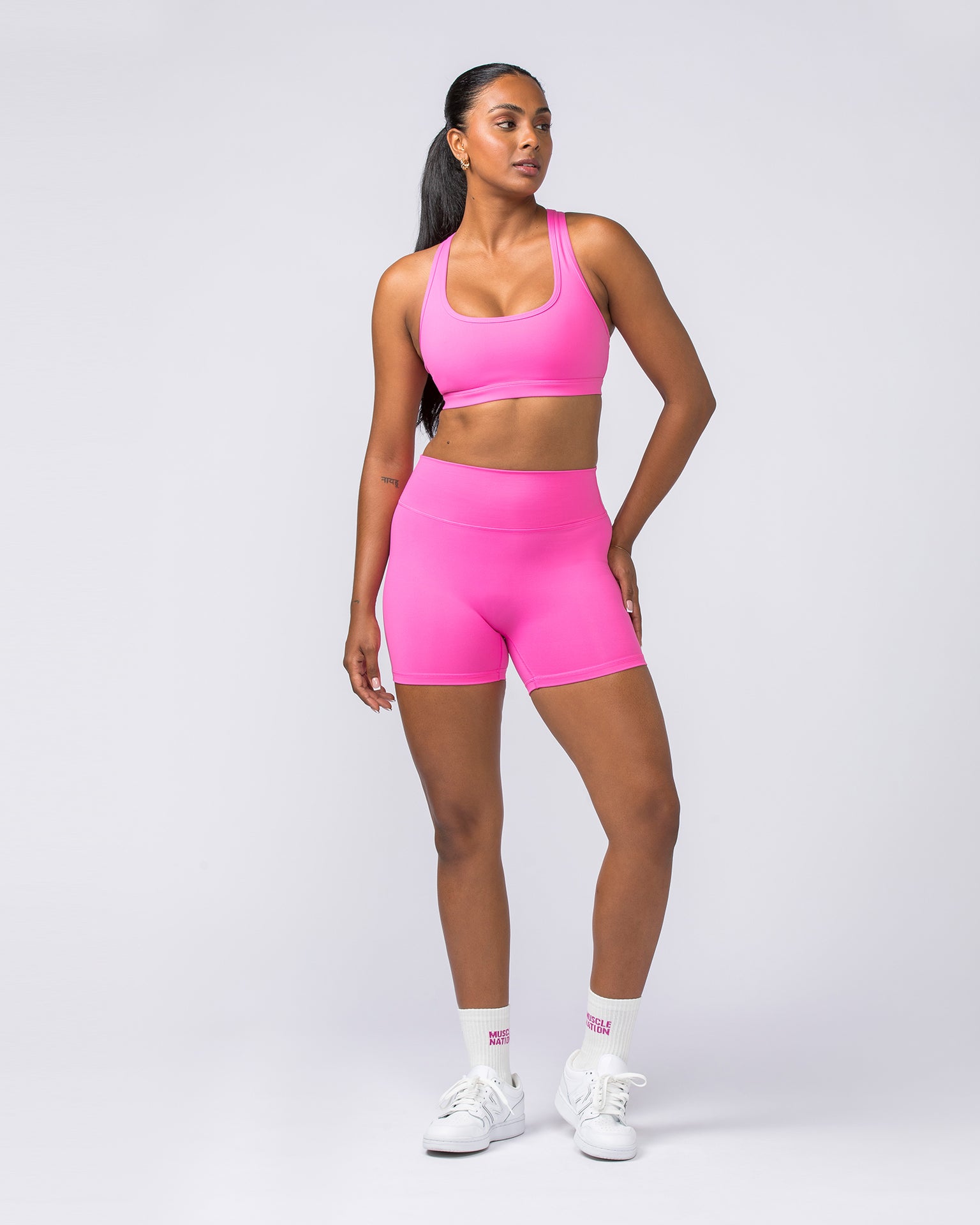 Drew Bra - Neon Bubblegum-Sports Bras-XXS-112323NEONBUBBL-XXS-MNAPPRL31159-6-Muscle Nation