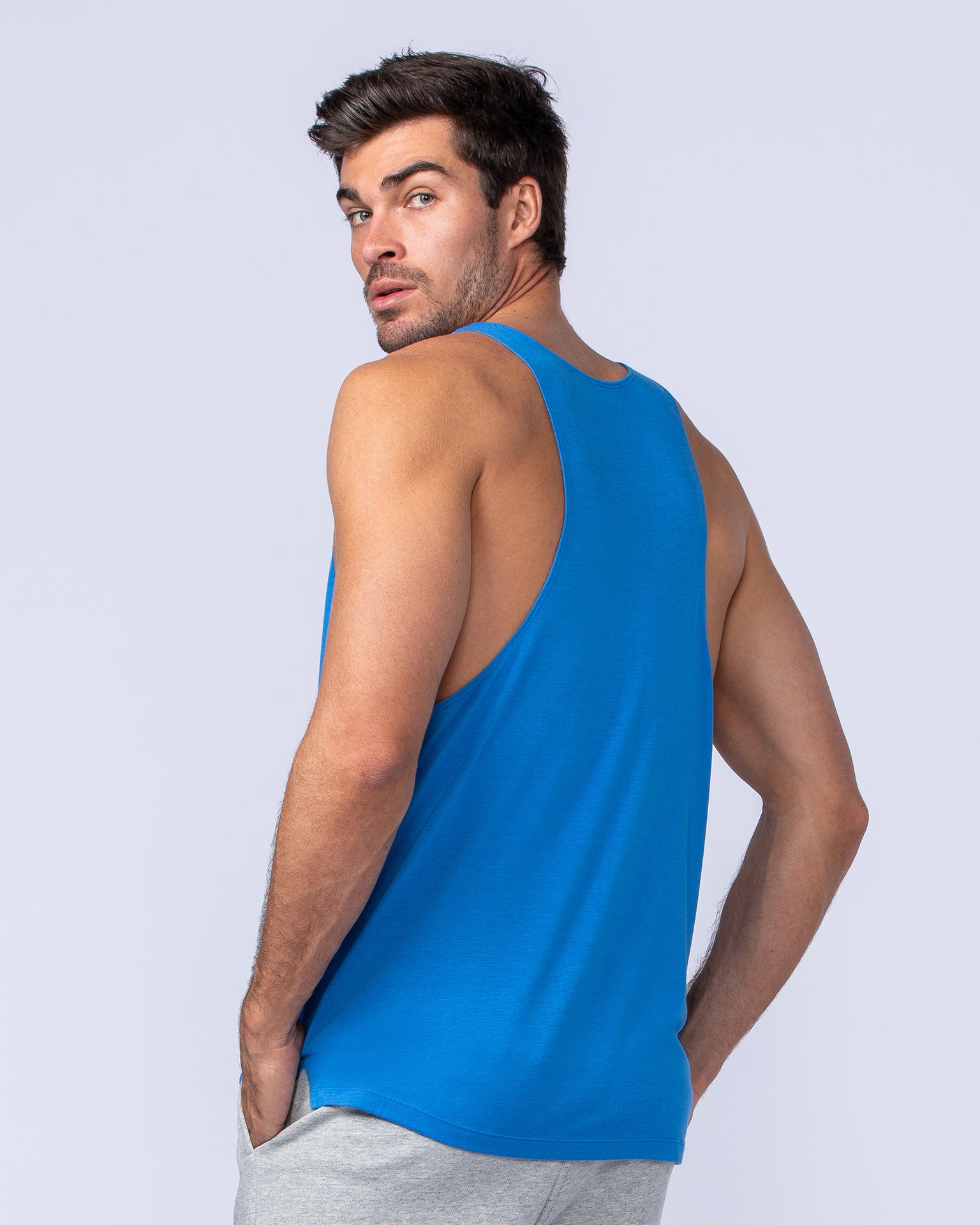 Core Training Tank - Azure Blue-Singlets & Tanks-S-112469AZRBLU-S-MNAPPRL34982-3-Muscle Nation