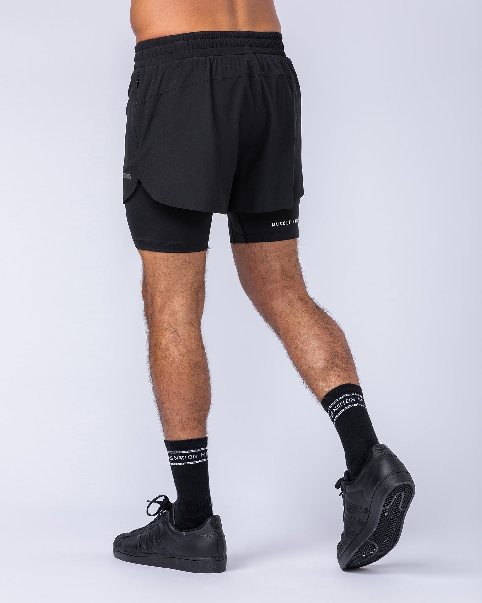 Hybrid 3" Shorts - Black-Shorts-S-112464BLK-S-MNAPPRL35361-4-Muscle Nation