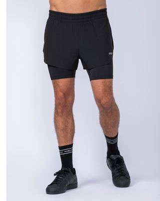 Hybrid 3" Shorts - Black-Shorts-S-112464BLK-S-MNAPPRL35361-2-Muscle Nation