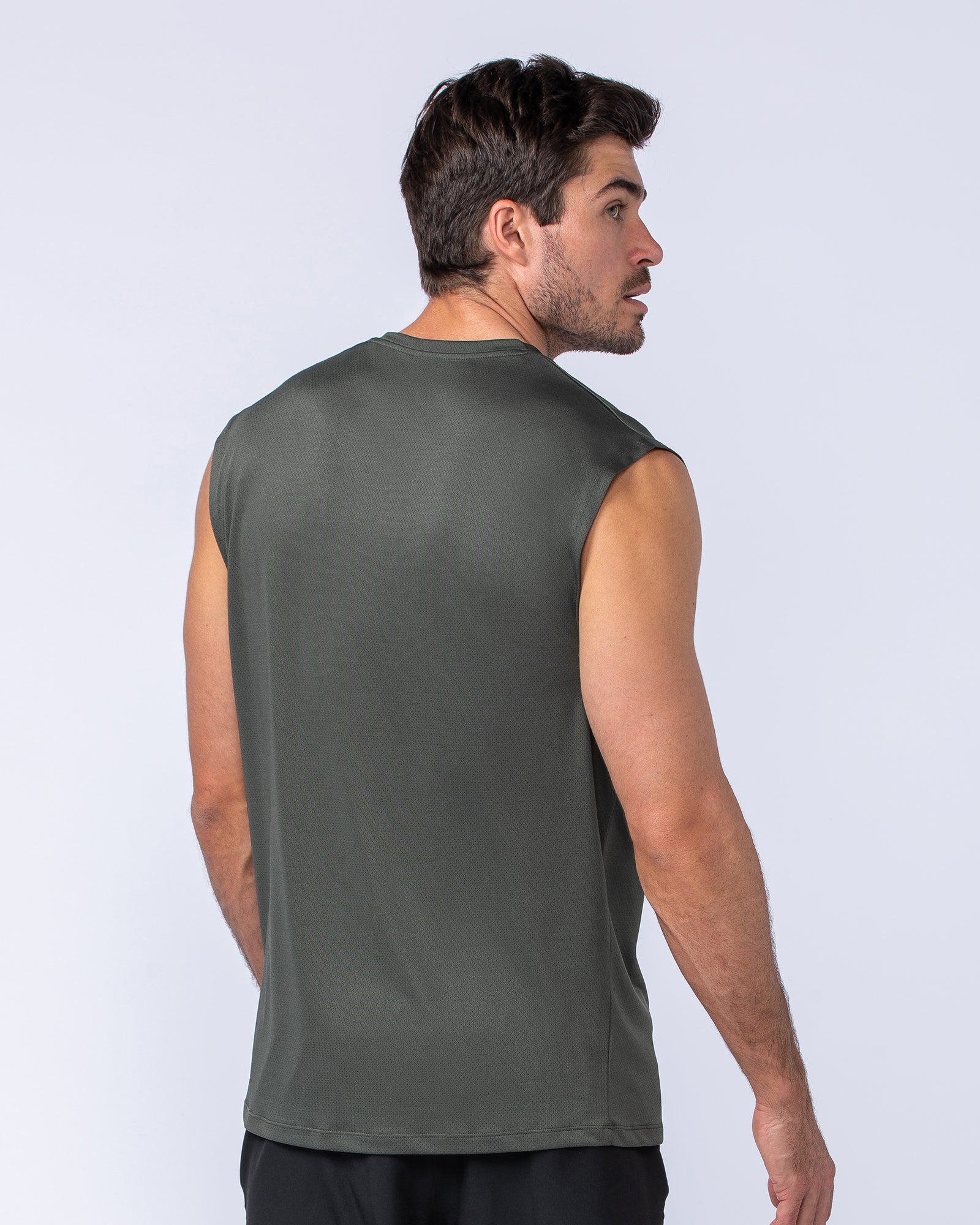 Relaxed Active Tank - Dark Khaki-Singlets & Tanks-S-112476DKHAKI-S-MNAPPRL34989-4-Muscle Nation