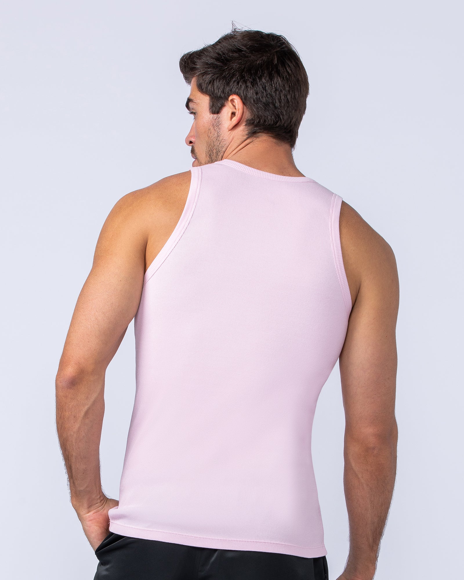 Rib Fitted Training Tank - Soft Pink-Singlets & Tanks-S-1124126SFTP-S-MNAPPRL35031-4-Muscle Nation