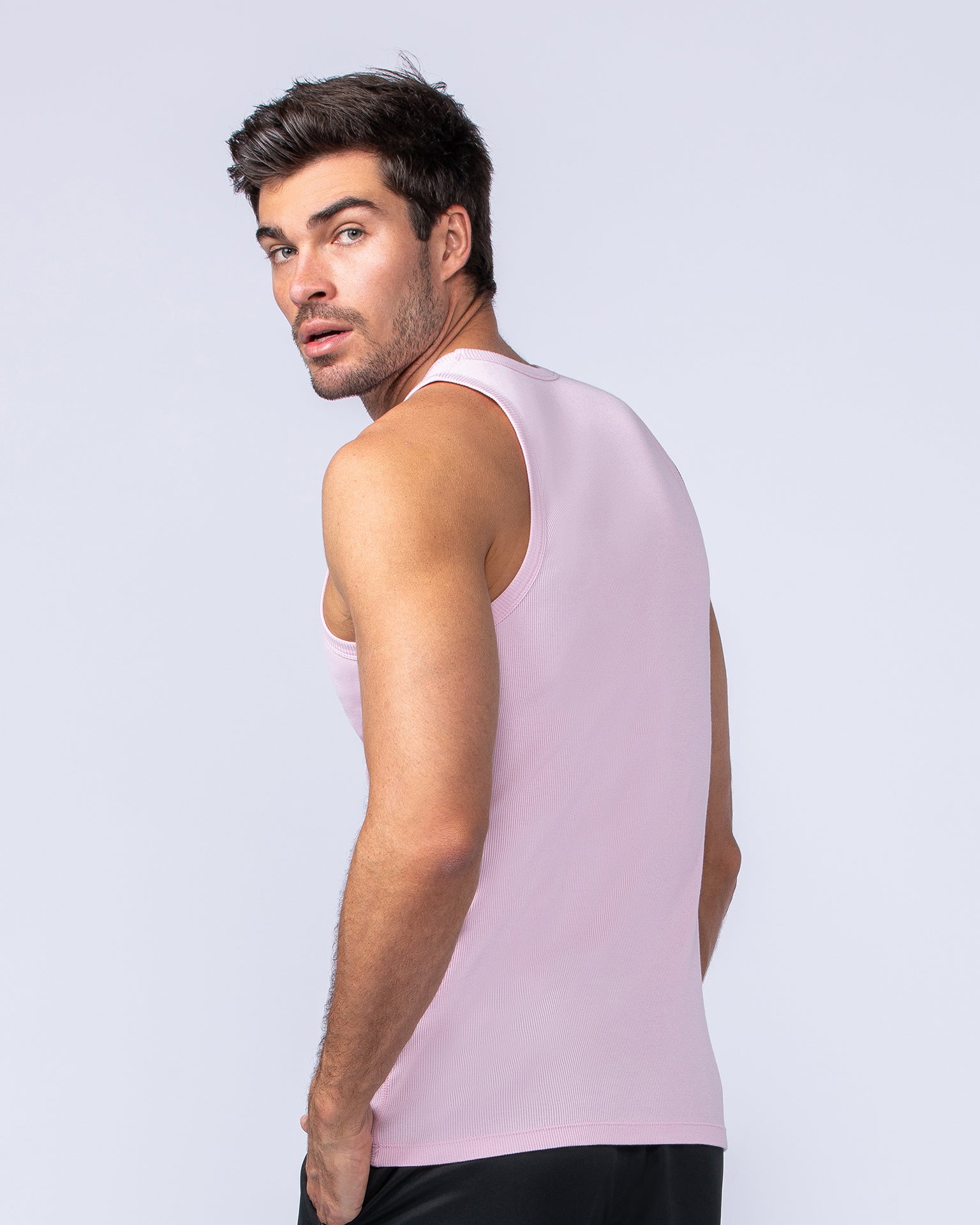 Rib Fitted Training Tank - Soft Pink-Singlets & Tanks-S-1124126SFTP-S-MNAPPRL35031-3-Muscle Nation