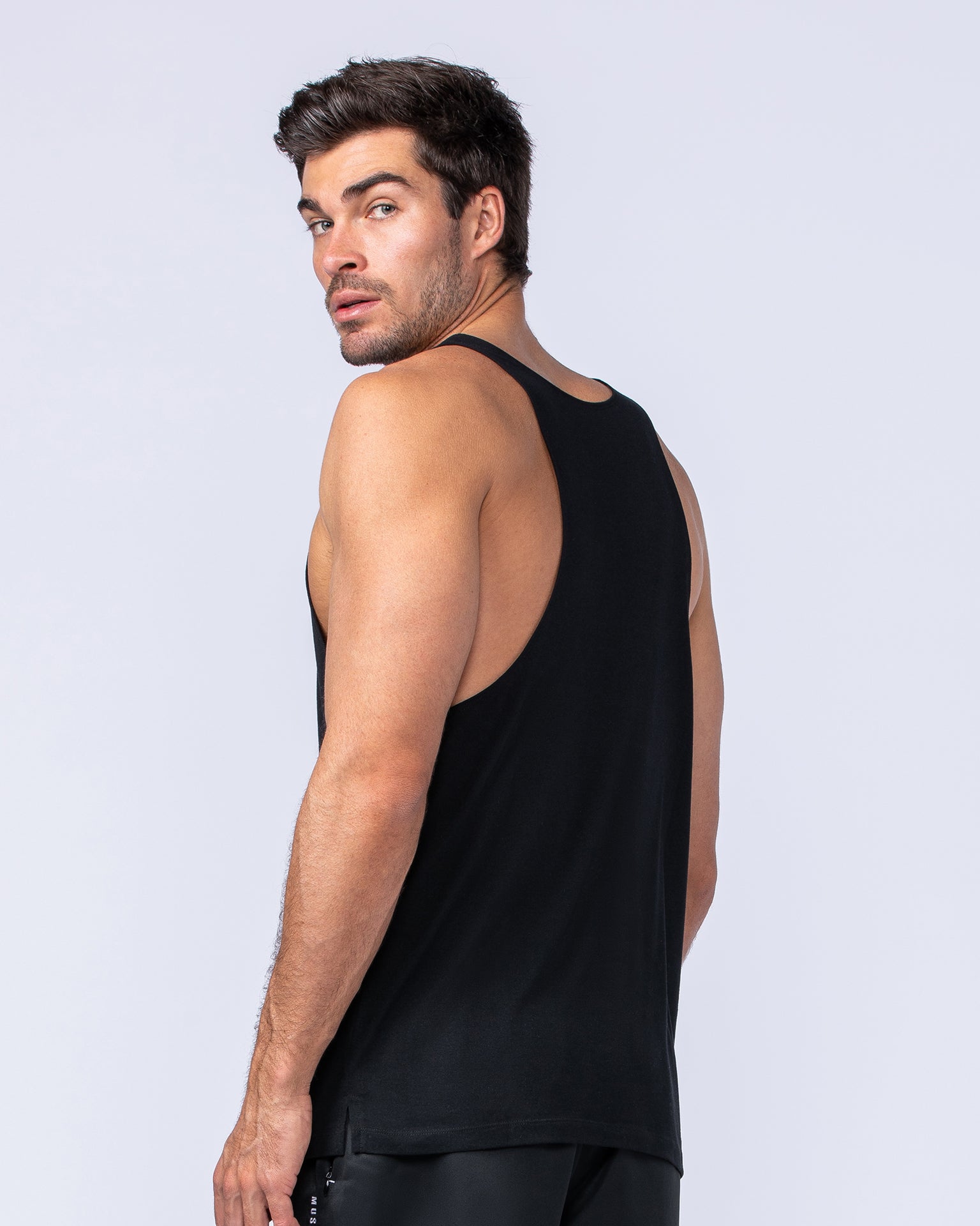 Core Training Tank - Black-Singlets & Tanks-S-112469BLK-S-MNAPPRL34975-3-Muscle Nation