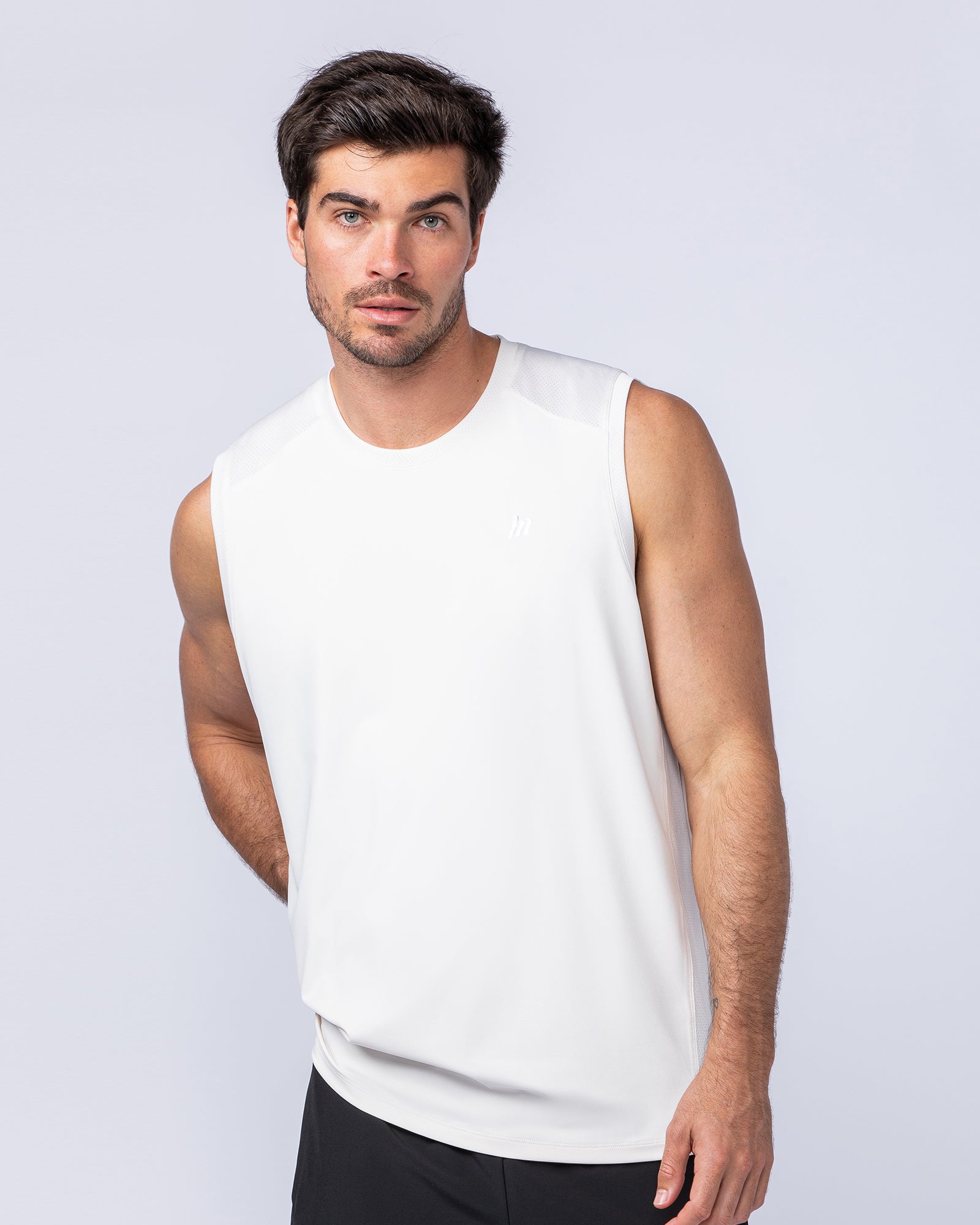 Ventilation Tank - Travertine-Singlets & Tanks-S-1124128TRAV-S-MNAPPRL35052-1-Muscle Nation