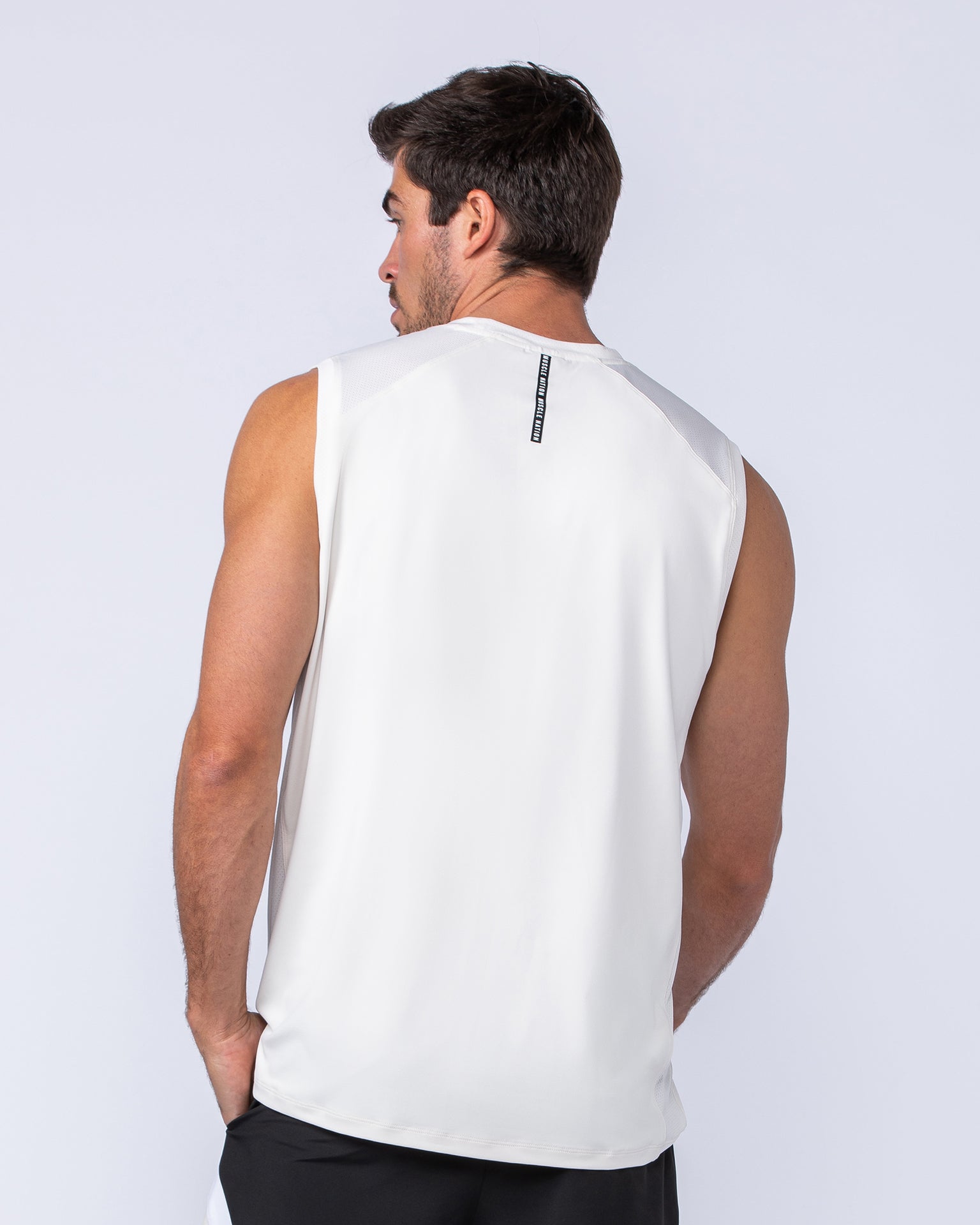 Ventilation Tank - Travertine-Singlets & Tanks-S-1124128TRAV-S-MNAPPRL35052-5-Muscle Nation