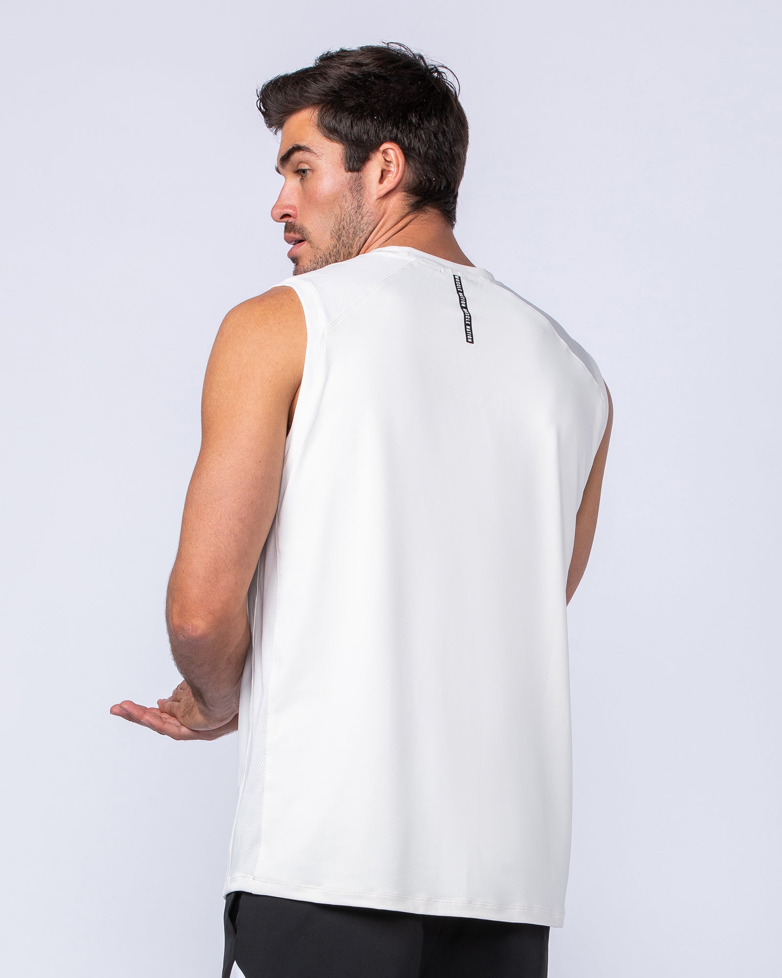 Ventilation Tank - Travertine-Singlets & Tanks-S-1124128TRAV-S-MNAPPRL35052-3-Muscle Nation