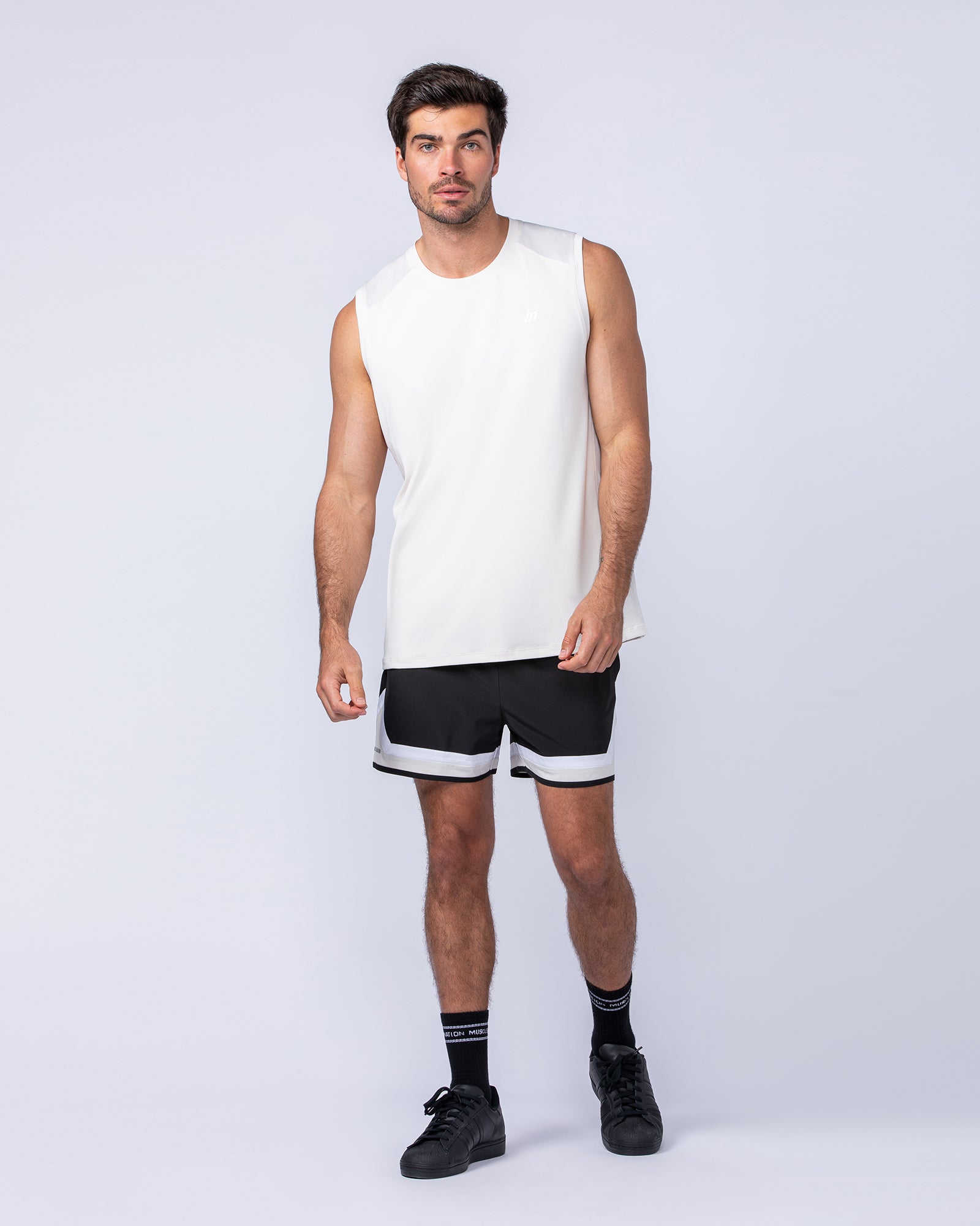 Ventilation Tank - Travertine-Singlets & Tanks-S-1124128TRAV-S-MNAPPRL35052-4-Muscle Nation