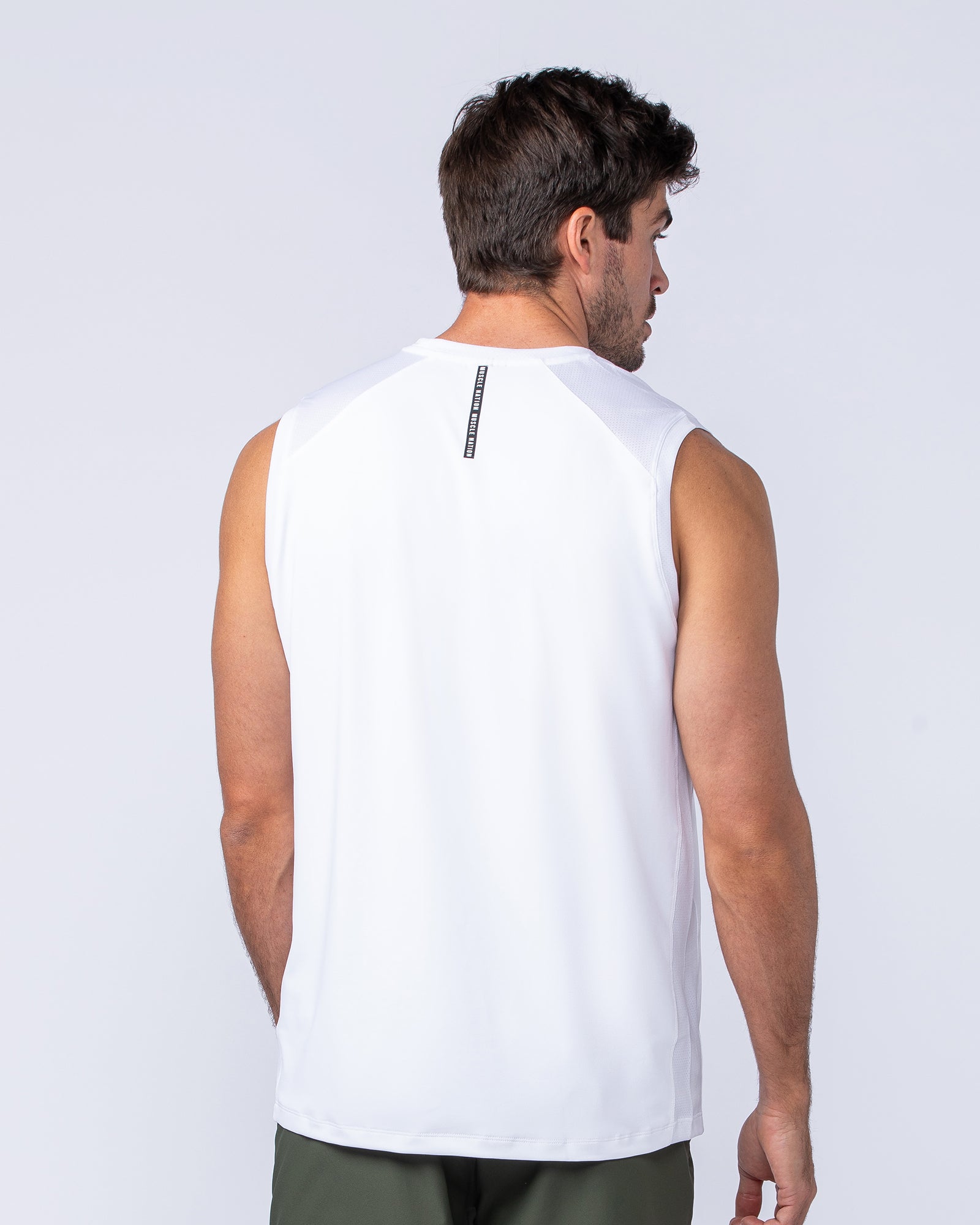 Ventilation Tank - White-Singlets & Tanks-S-062107WHT-S-MNAPPRL11650-5-Muscle Nation