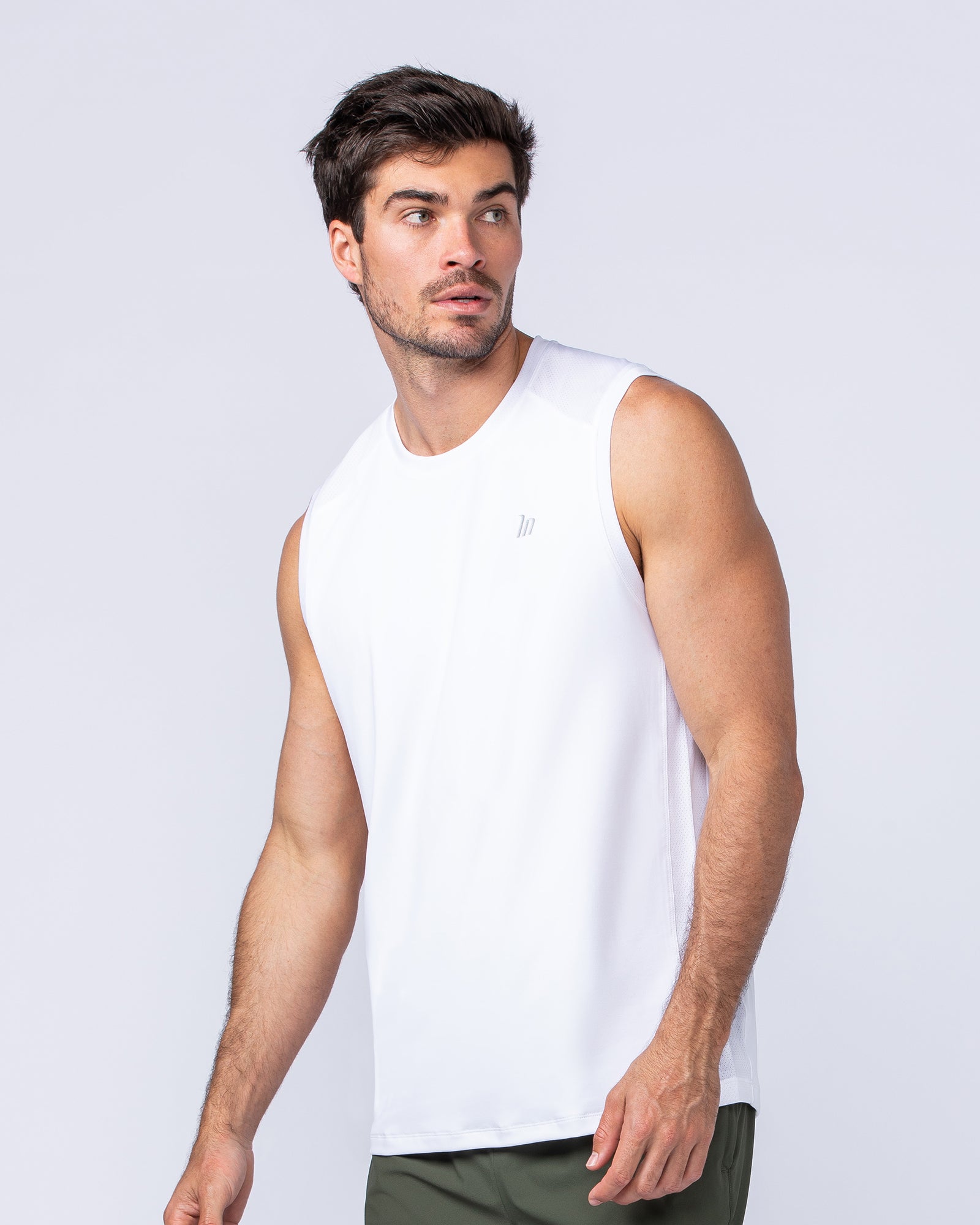 Ventilation Tank - White-Singlets & Tanks-S-062107WHT-S-MNAPPRL11650-3-Muscle Nation