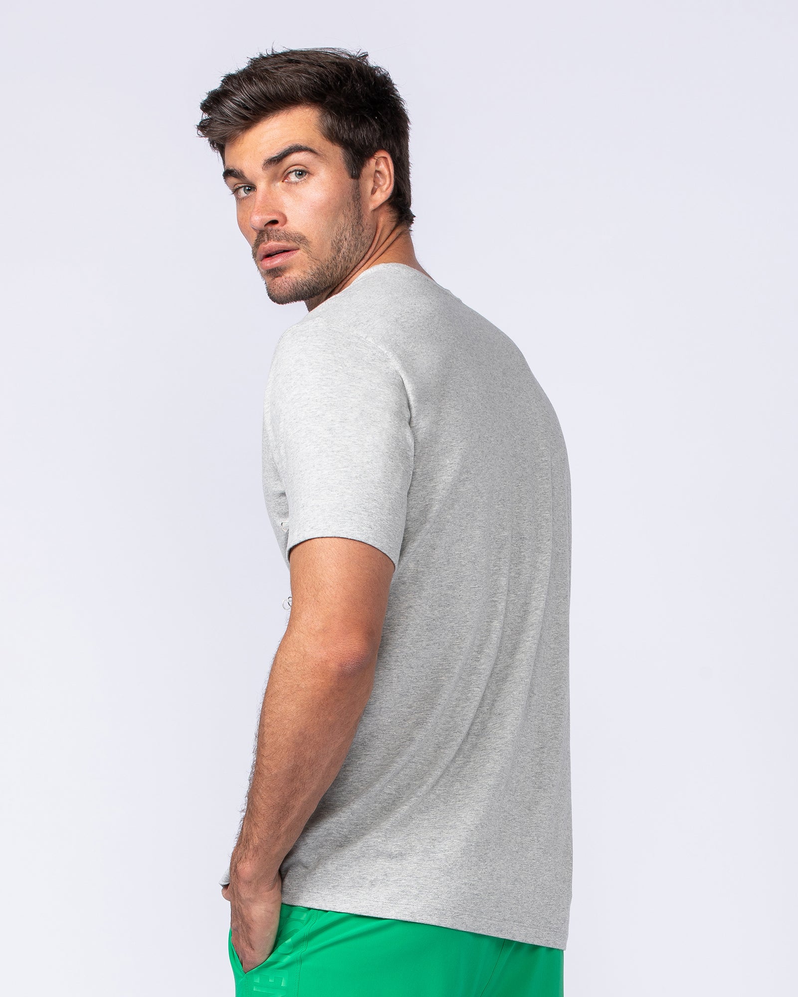 Staple Condition Tee - Grey Marl-T-Shirts-S-112483GRYMRL-S-MNAPPRL35109-2-Muscle Nation