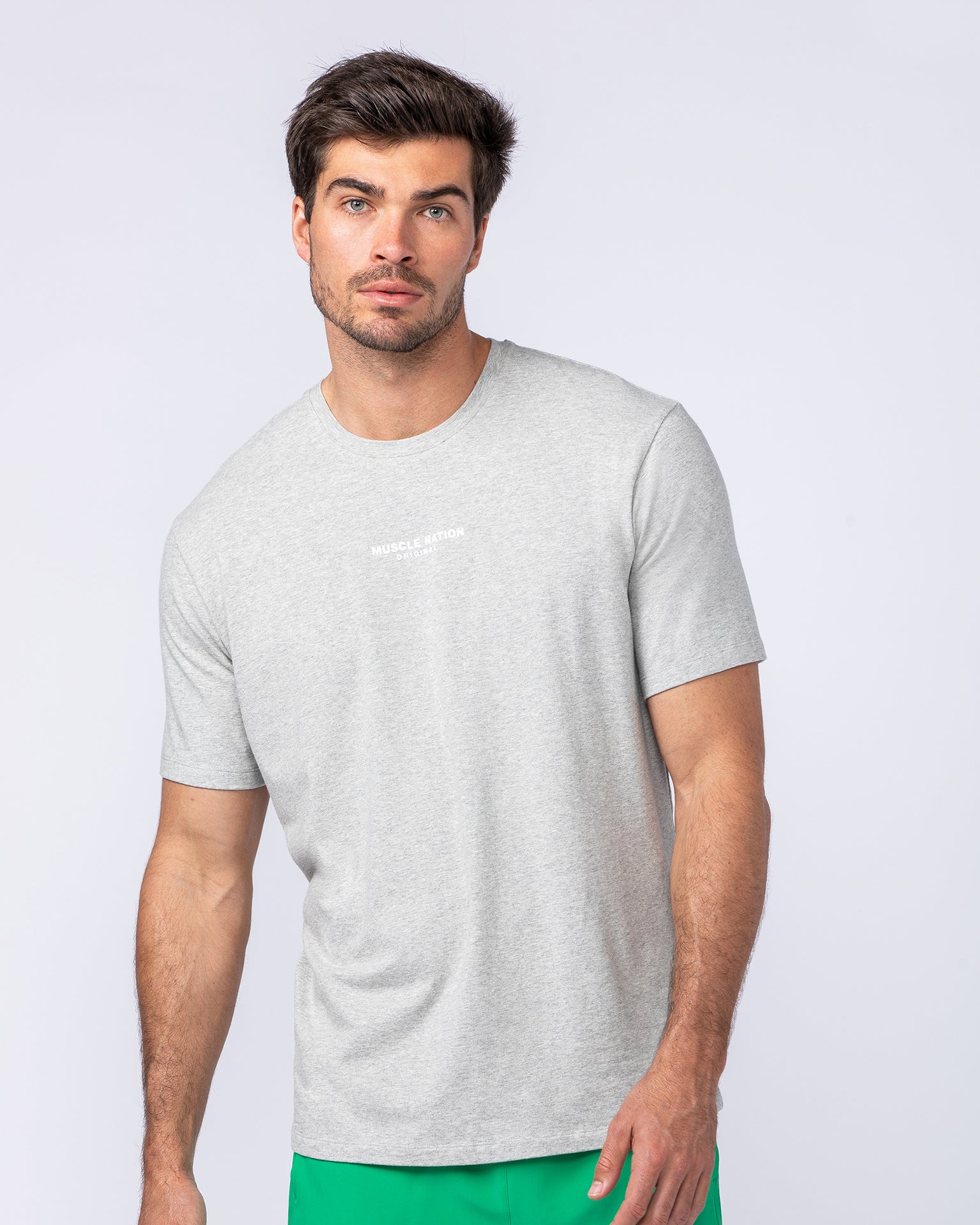 Staple Condition Tee - Grey Marl-T-Shirts-S-112483GRYMRL-S-MNAPPRL35109-1-Muscle Nation