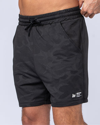 Tech Camo Lay Up 5" Shorts Black Camo - Muscle Nation men's gym shorts