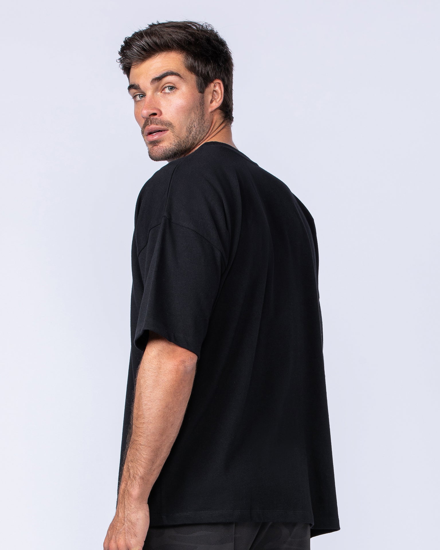 Original Oversized Boxy Tee - Black-T-Shirts-XS-1124186BLK-XS-MNAPPRL35147-3-Muscle Nation