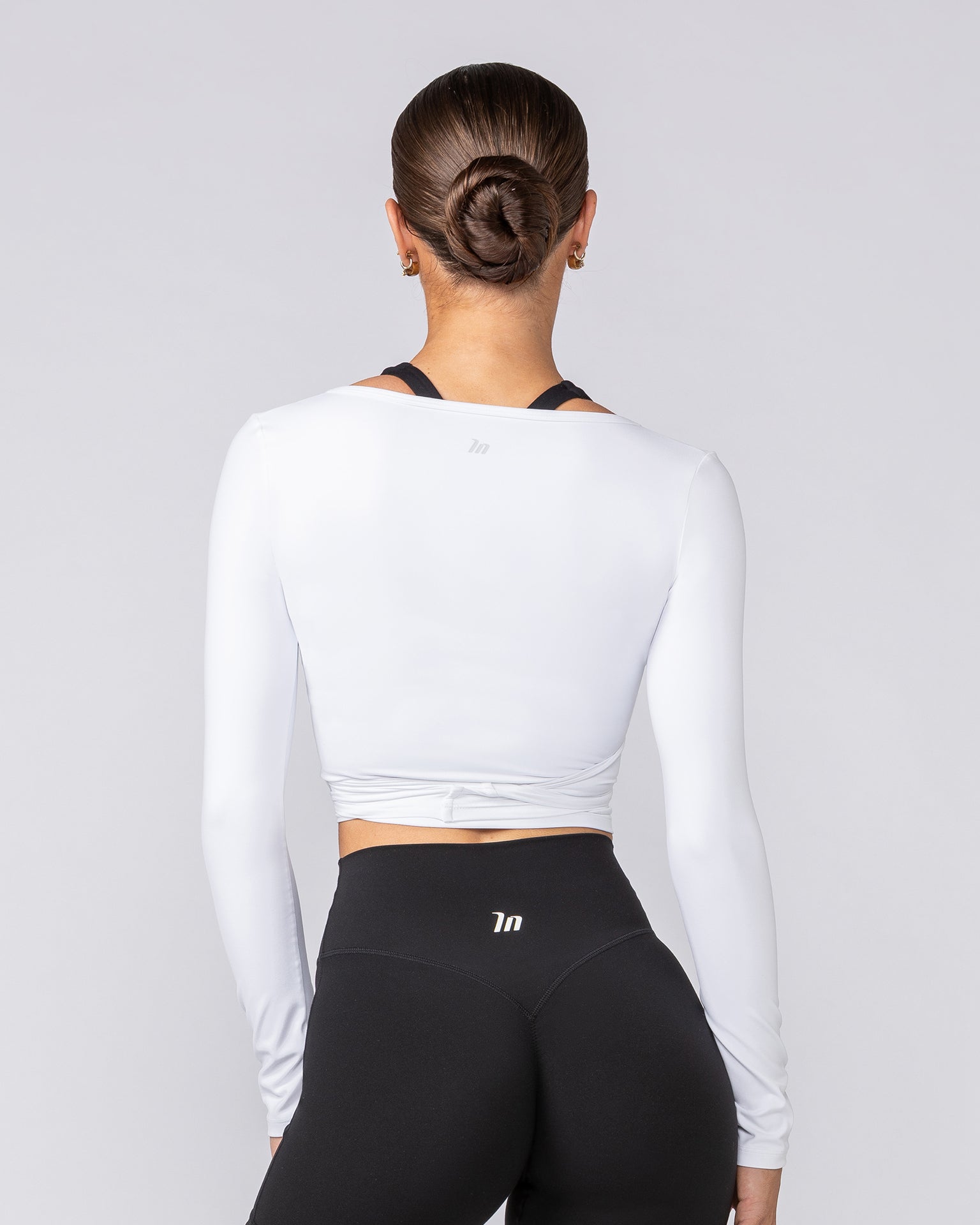 Bliss Wrap Top - White-Long Sleeve T-Shirts-XXS-082508WHT-XXS-MNAPPRL43473-5-Muscle Nation