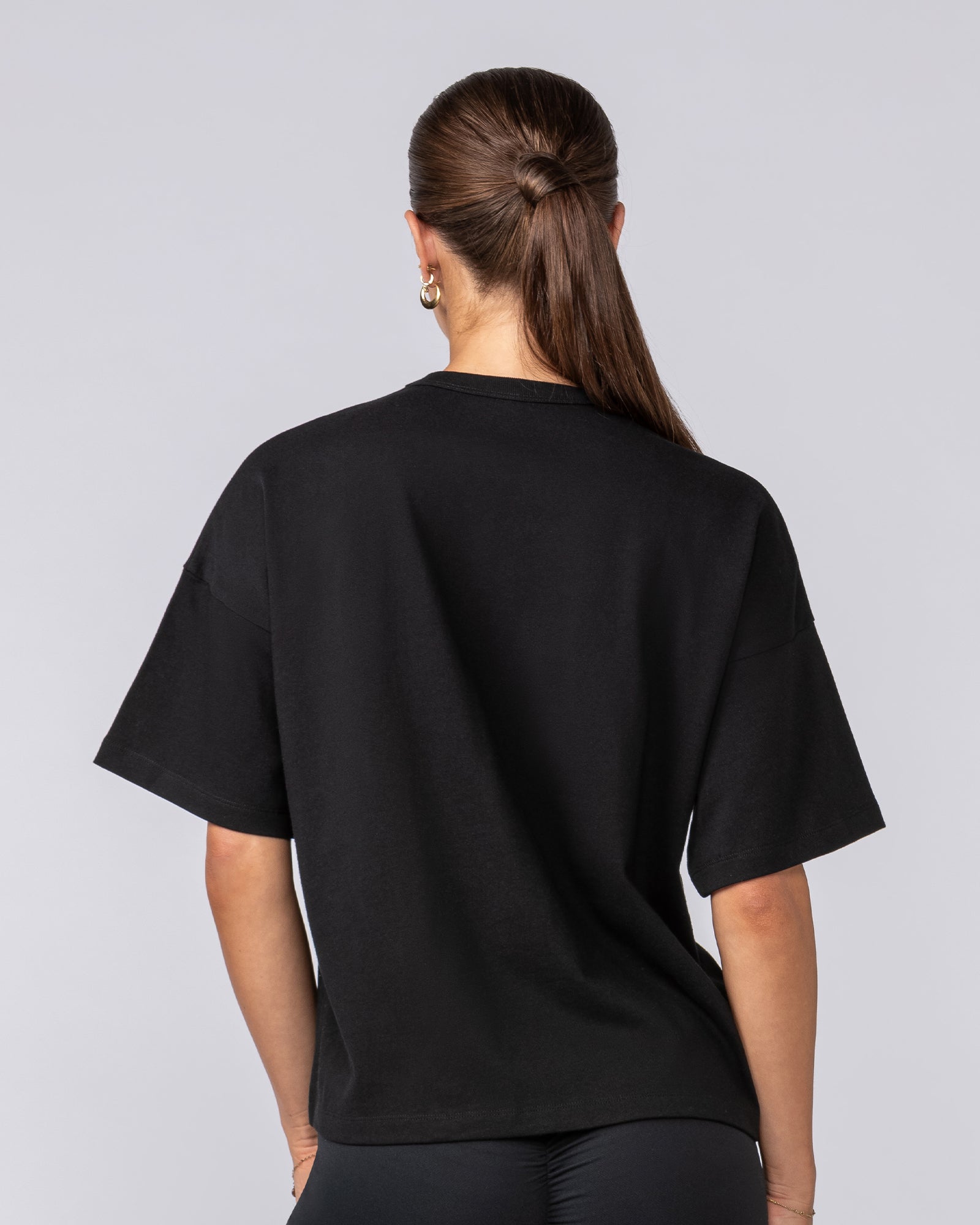 Boxy Fit Tee - Black-T-Shirts-XXS-1124115BLK-XXS-MNAPPRL34423-4-Muscle Nation