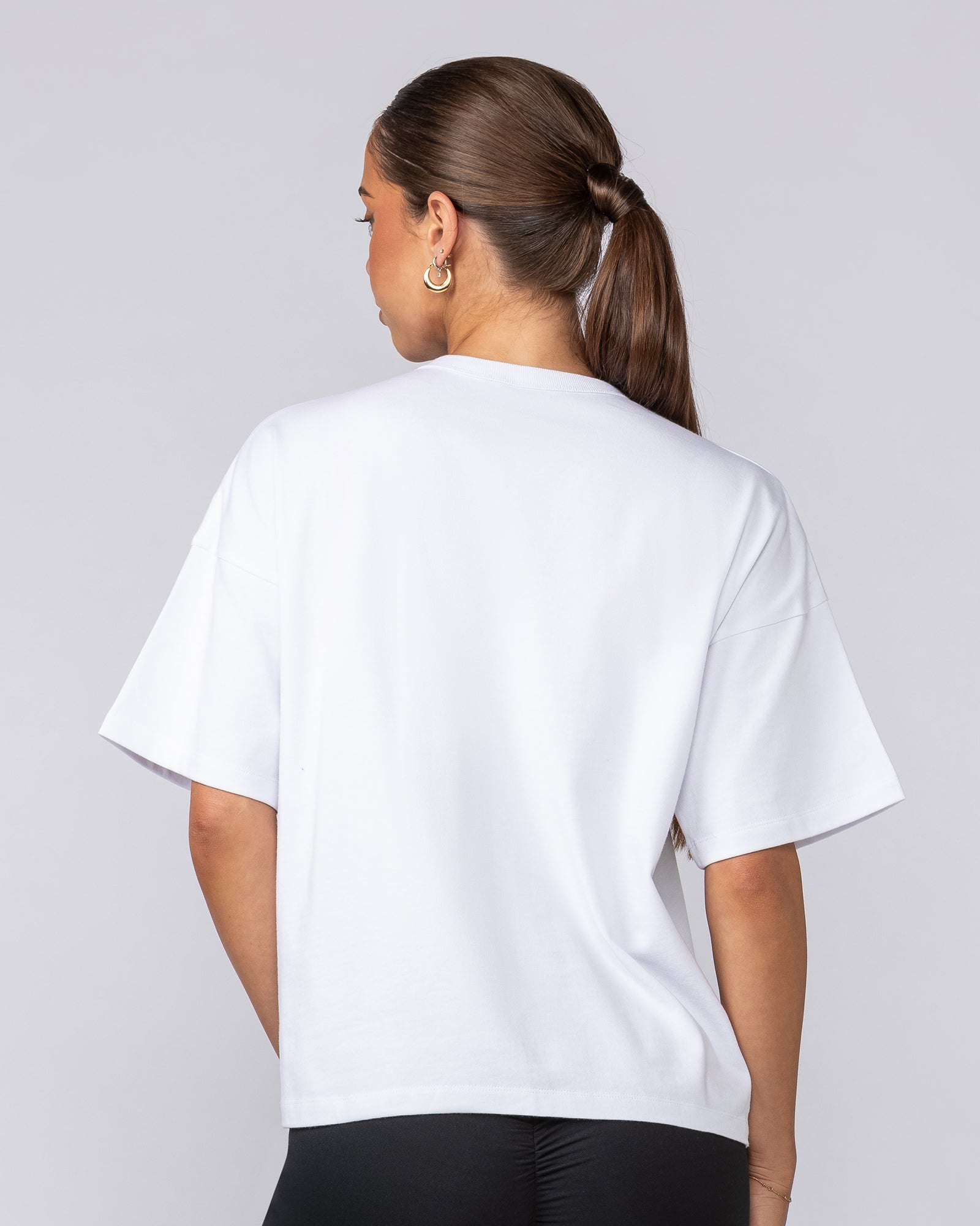 Boxy Fit Tee - White-T-Shirts-XXS-1124115WHT-XXS-MNAPPRL34432-4-Muscle Nation