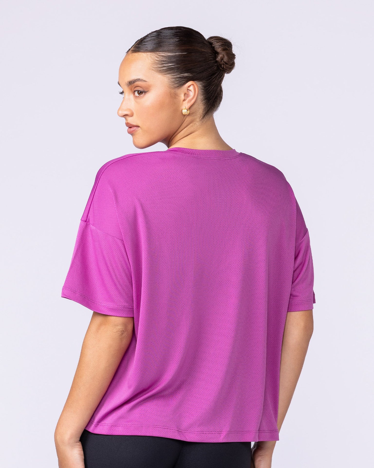 Boxy Training Tee - Radiant Orchid-T-Shirts-XXS-1125133RORID-XXS-MNAPPRL45138-4-Muscle Nation