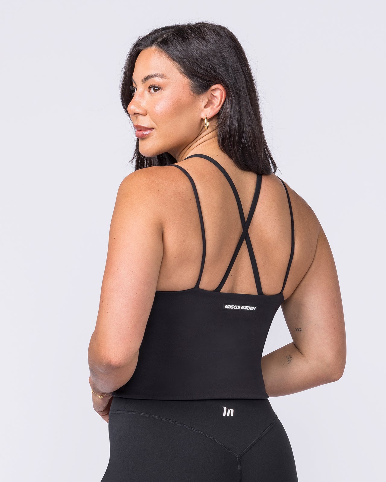 Cami Active Tank Black - Muscle Nation women's tank top, view 2