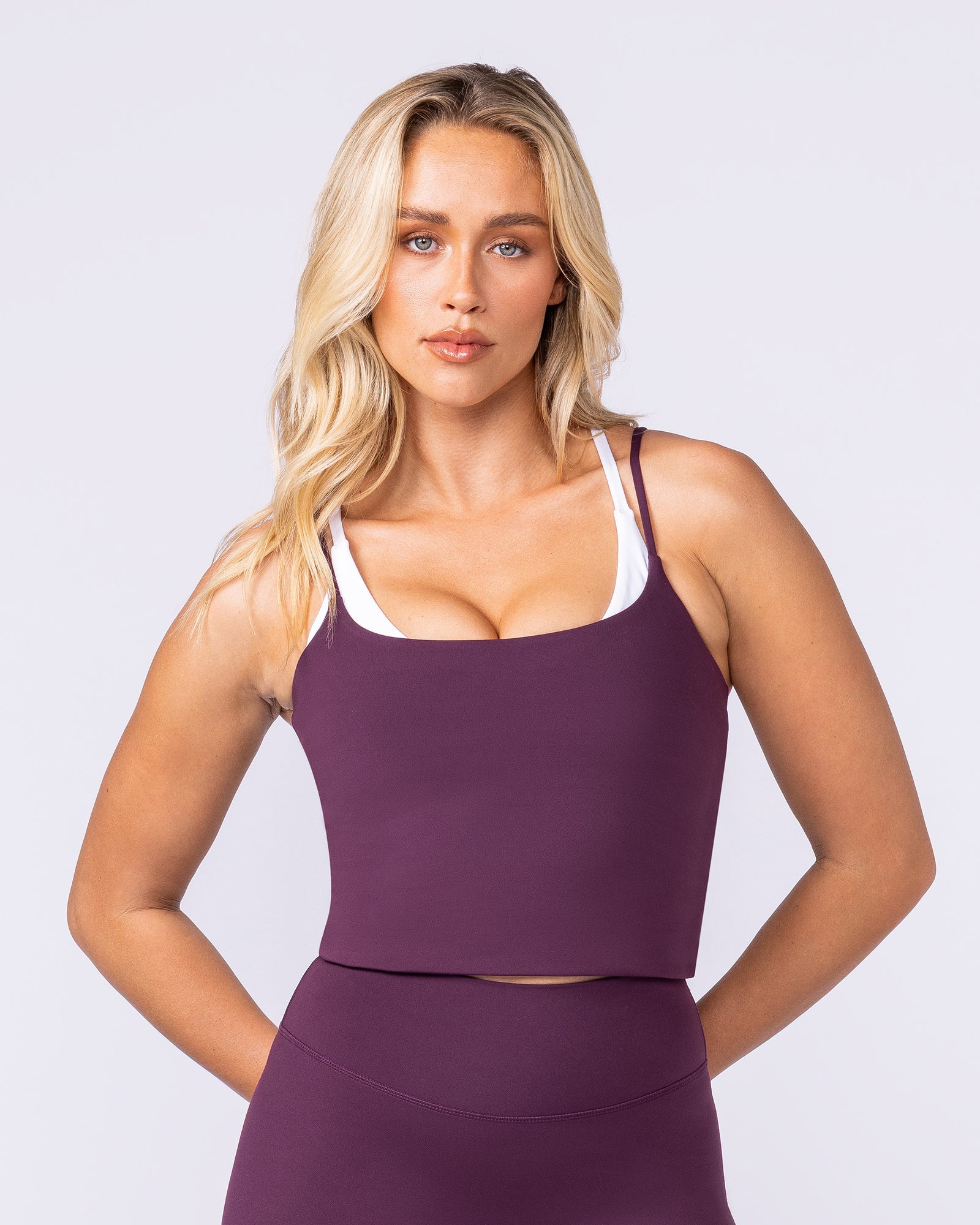 Cami Active Tank Cranberry - Muscle Nation women's tank top