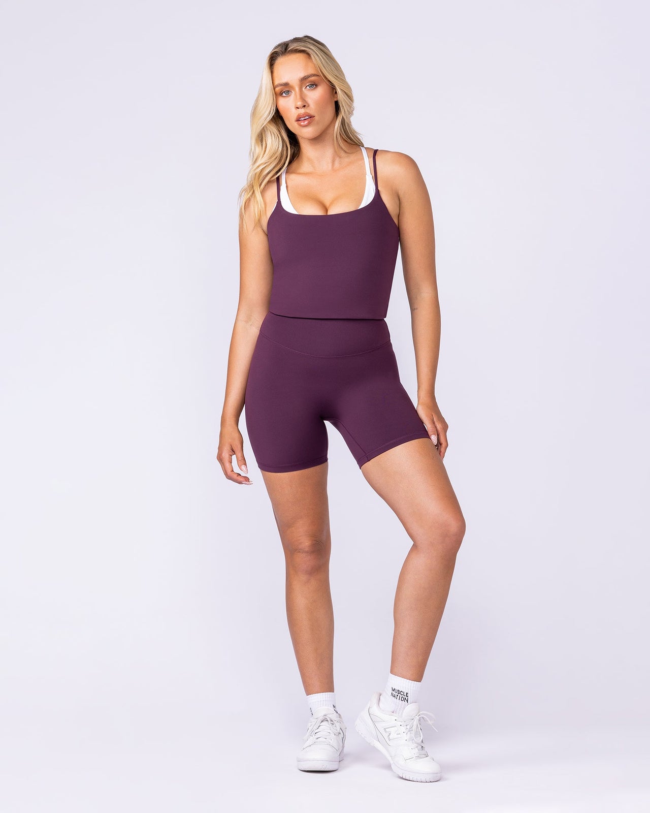 Cami Active Tank Cranberry - Muscle Nation women's tank top, view 5