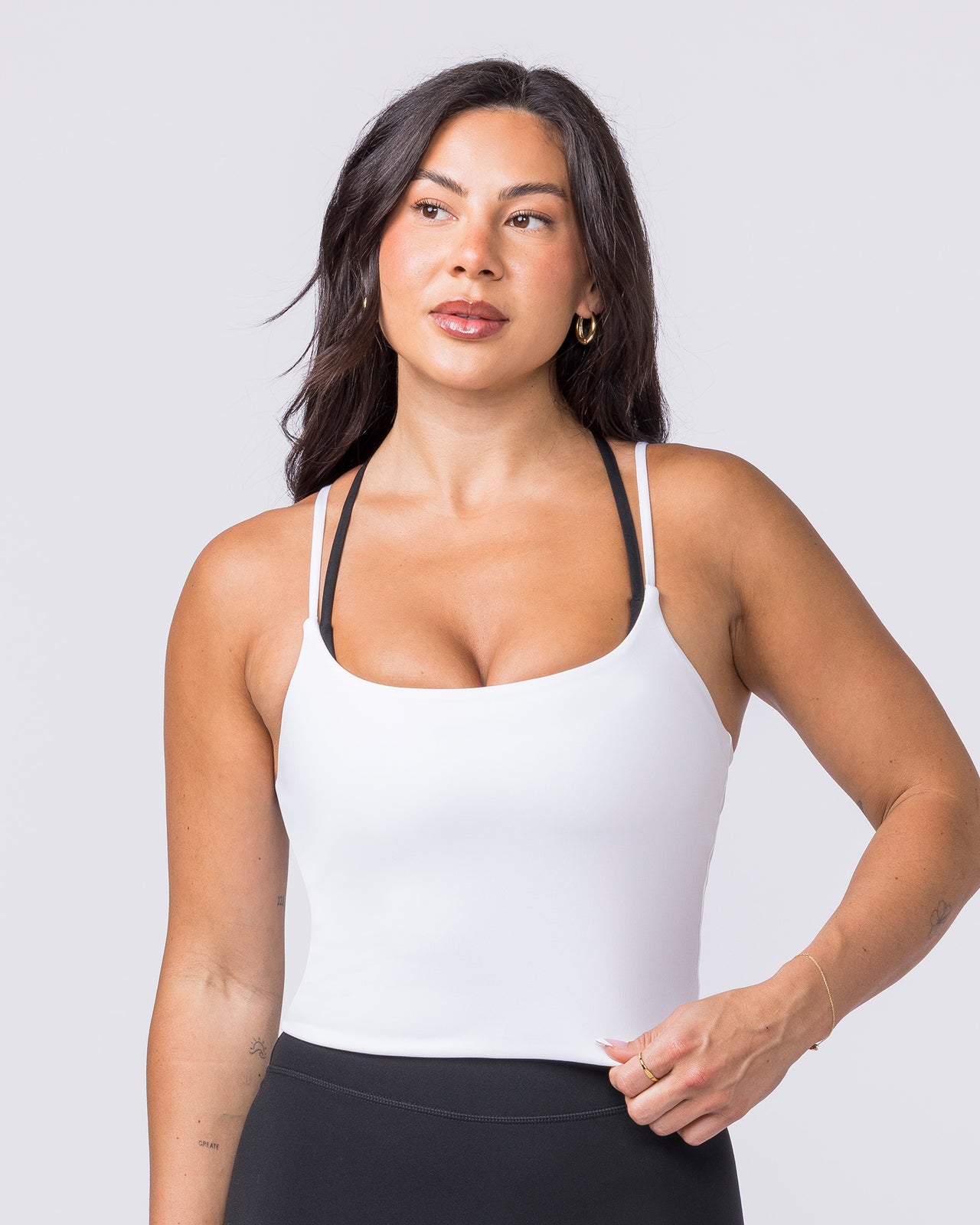 Cami Active Tank White - Muscle Nation women's tank top, view 2