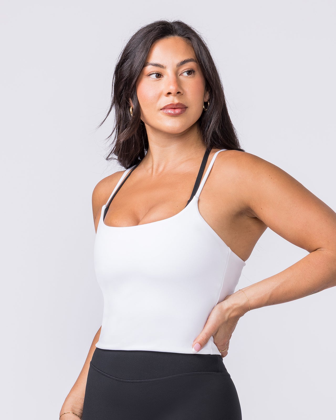 Cami Active Tank White - Muscle Nation women's tank top, view 4