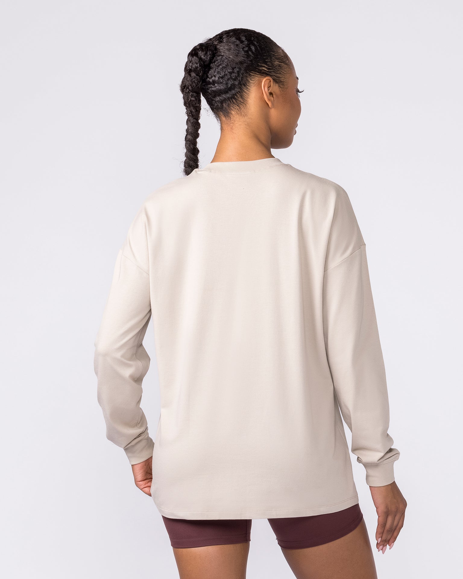 Classic Long Sleeve Top - Cream-Long Sleeve T-Shirts-XXS-042617CREAM-XXS-MNAPPRL50207-4-Muscle Nation