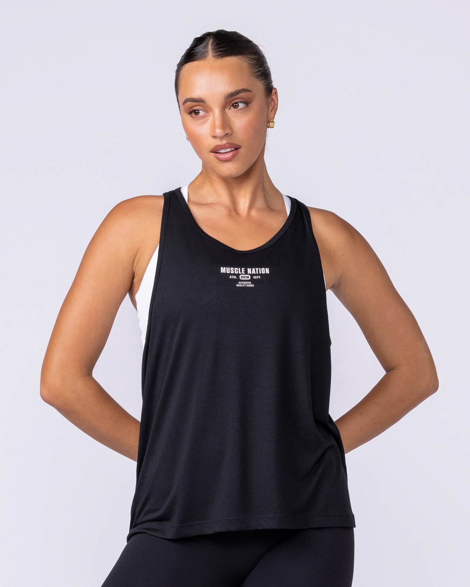 Classic Training Tank - Black-Singlets & Tanks-XXS-1124219BLK-XXS-MNAPPRL34549-1-Muscle Nation