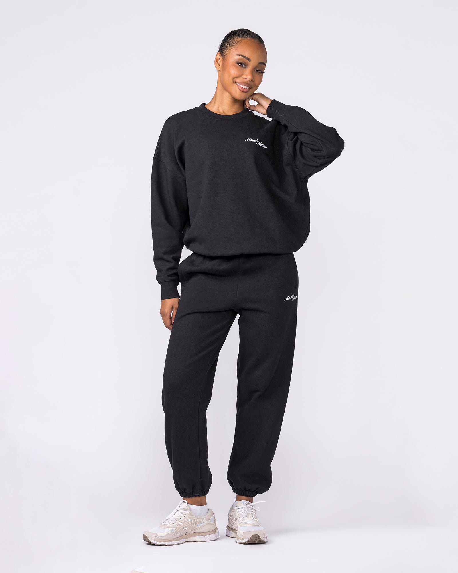 Collective Boxy Pullover - Black-Jumpers & Hoodies-XXS-042603BLK-XXS-MNAPPRL49919-5-Muscle Nation