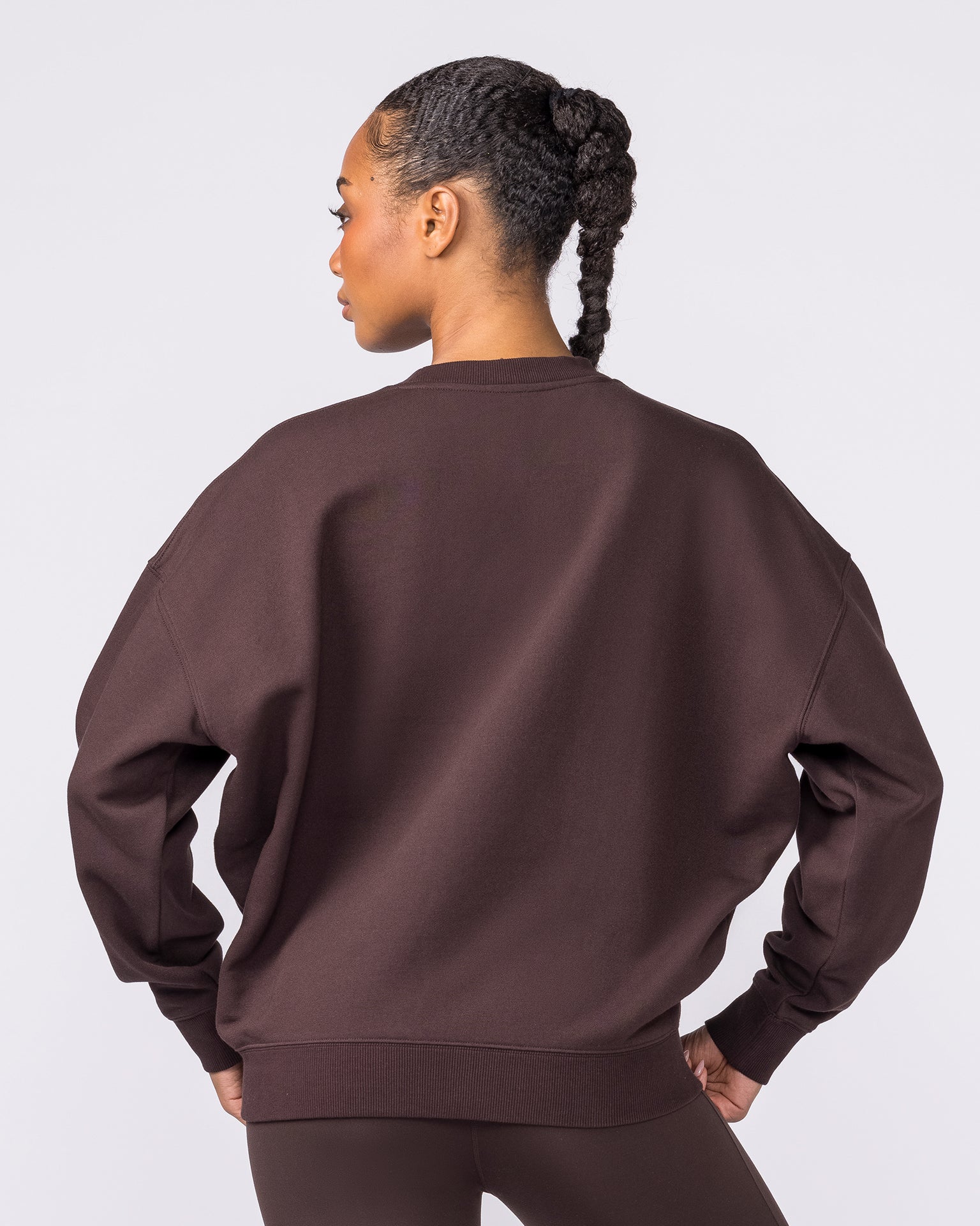 Collective Boxy Pullover - Cocoa-Jumpers & Hoodies-XXS-042603COCOA-XXS-MNAPPRL49892-4-Muscle Nation