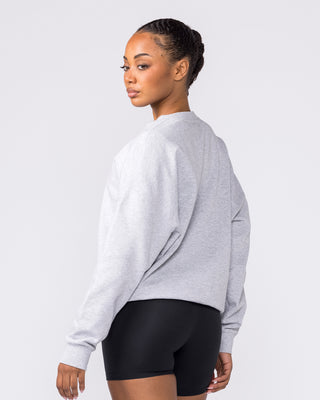 Collective Boxy Pullover - Light Grey Marl-Jumpers & Hoodies-XXS-042603LTGRYMRL-XXS-MNAPPRL49910-2-Muscle Nation