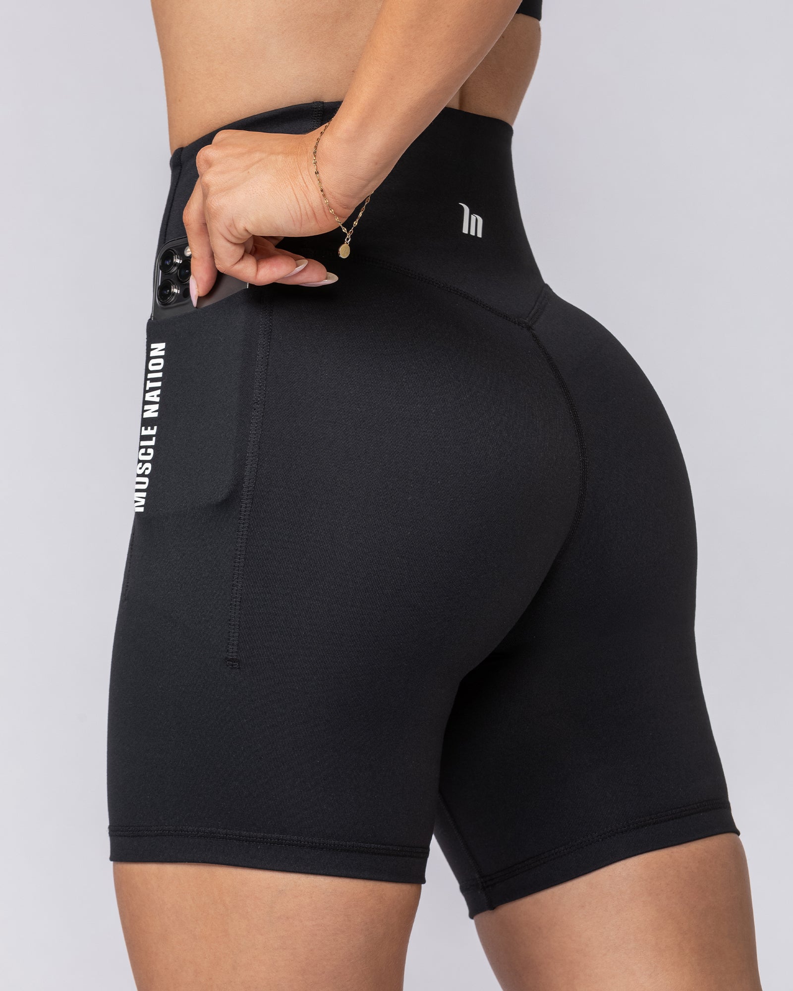 Core Pocket Bike Shorts - Black-Shorts-XXS-112439BLK-XXS-MNAPPRL33370-4-Muscle Nation