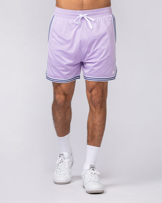 Courtside Basketball 5" Shorts - Lavender-Shorts-S-062525LAV-S-MNAPPRL43223-2-Muscle Nation