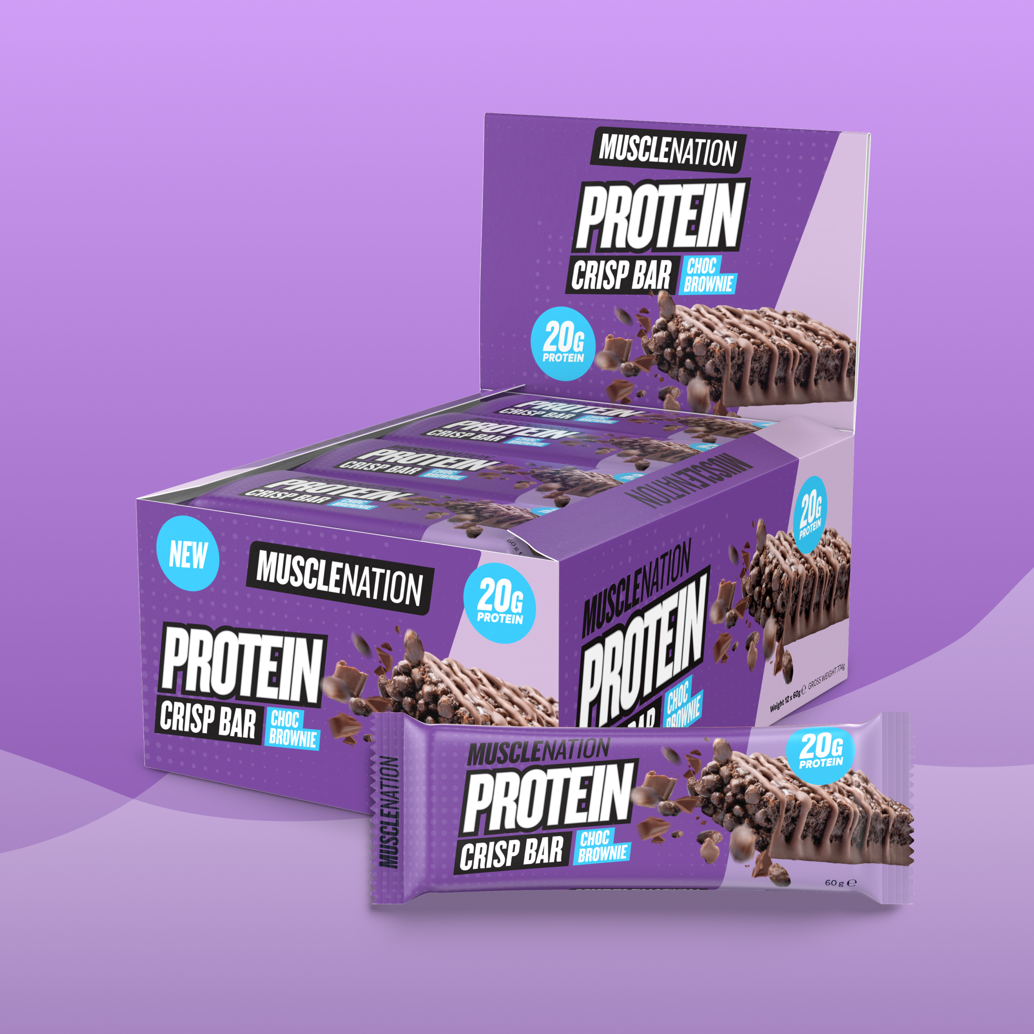 CRISP Protein Bar - Choc Brownie - Box of 12-Protein Bars-MNSUPPS0426-19359054002507-1-Muscle Nation