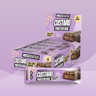 CUSTARD Protein Bar - Choc Fudge Brownie - Box of 12-Protein Bars-MNSUPPS0191-19359054000367-1-Muscle Nation