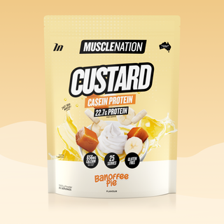 CUSTARD Casein Protein - Banoffee Pie - 25 serves-Custard Casein Powder-MNSUPPS0327-9359054001435-1-Muscle Nation
