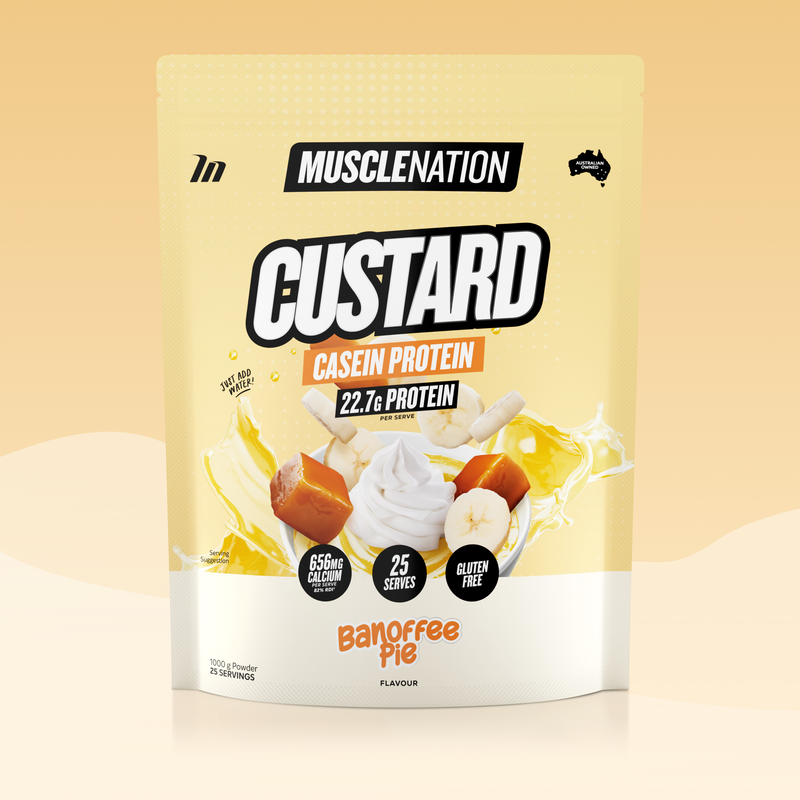 CUSTARD Casein Protein - Banoffee Pie - 25 serves-Custard Casein Powder-MNSUPPS0327-9359054001435-1-Muscle Nation