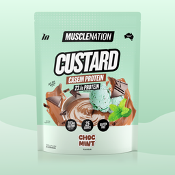 CUSTARD Casein Protein - Choc Mint - 25 serves-Custard Casein Powder-MNSUPPS0386-9359054002753-1-Muscle Nation