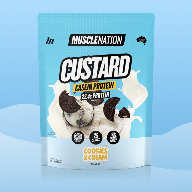 CUSTARD Casein Protein - Cookies & Cream - 25 serves-Custard Casein Powder-MNSUPPS0061-9359054001374-1-Muscle Nation