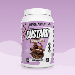 CUSTARD Casein Protein - Double Chocolate - 25 serves-Custard Casein Powder-MNSUPPS0119-9359054001404-1-Muscle Nation