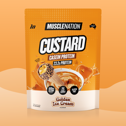 CUSTARD Casein Protein - Golden Ice Cream - 25 serves-Custard Casein Powder-MNSUPPS0070-9359054001398-1-Muscle Nation