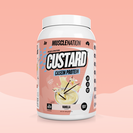 CUSTARD Casein Protein - Vanilla - 25 serves-Custard Casein Powder-MNSUPPS0018-9359054001381-1-Muscle Nation