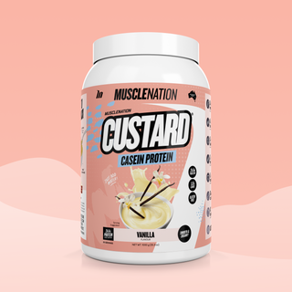 CUSTARD Casein Protein - Vanilla - 25 serves-Custard Casein Powder-MNSUPPS0018-9359054001381-1-Muscle Nation