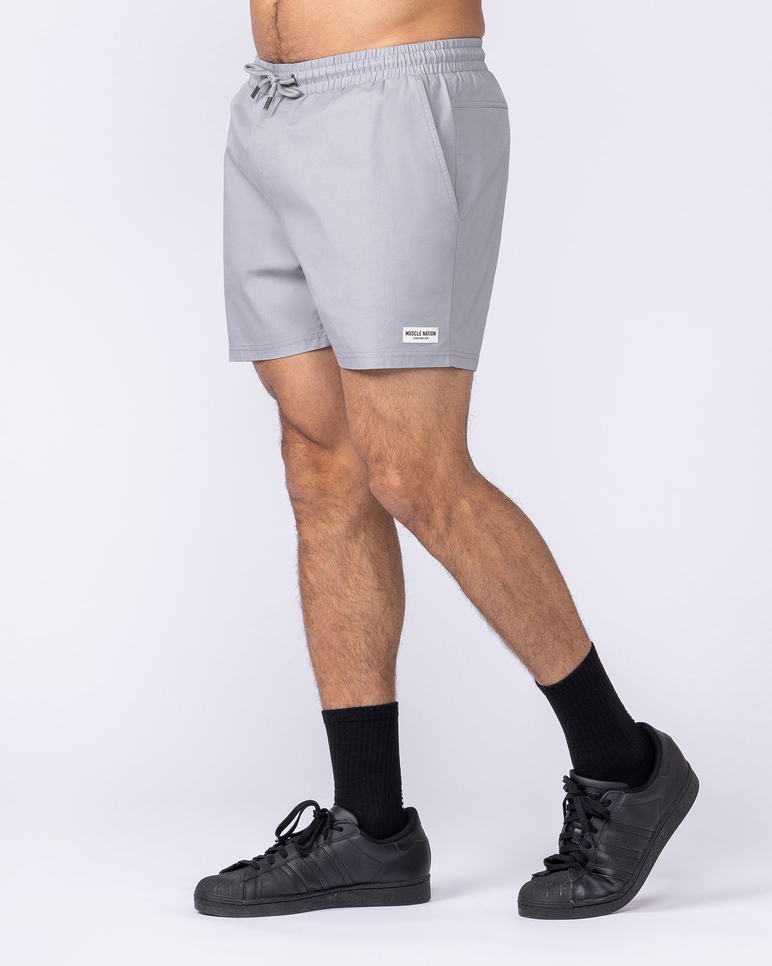 Daily 4" Shorts - Jet Grey-Shorts-S-1125164JETGRY-S-MNAPPRL46969-4-Muscle Nation