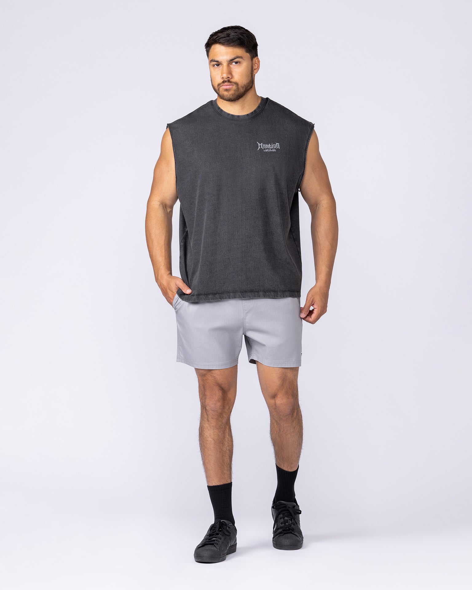 Daily 4" Shorts - Jet Grey-Shorts-S-1125164JETGRY-S-MNAPPRL46969-6-Muscle Nation