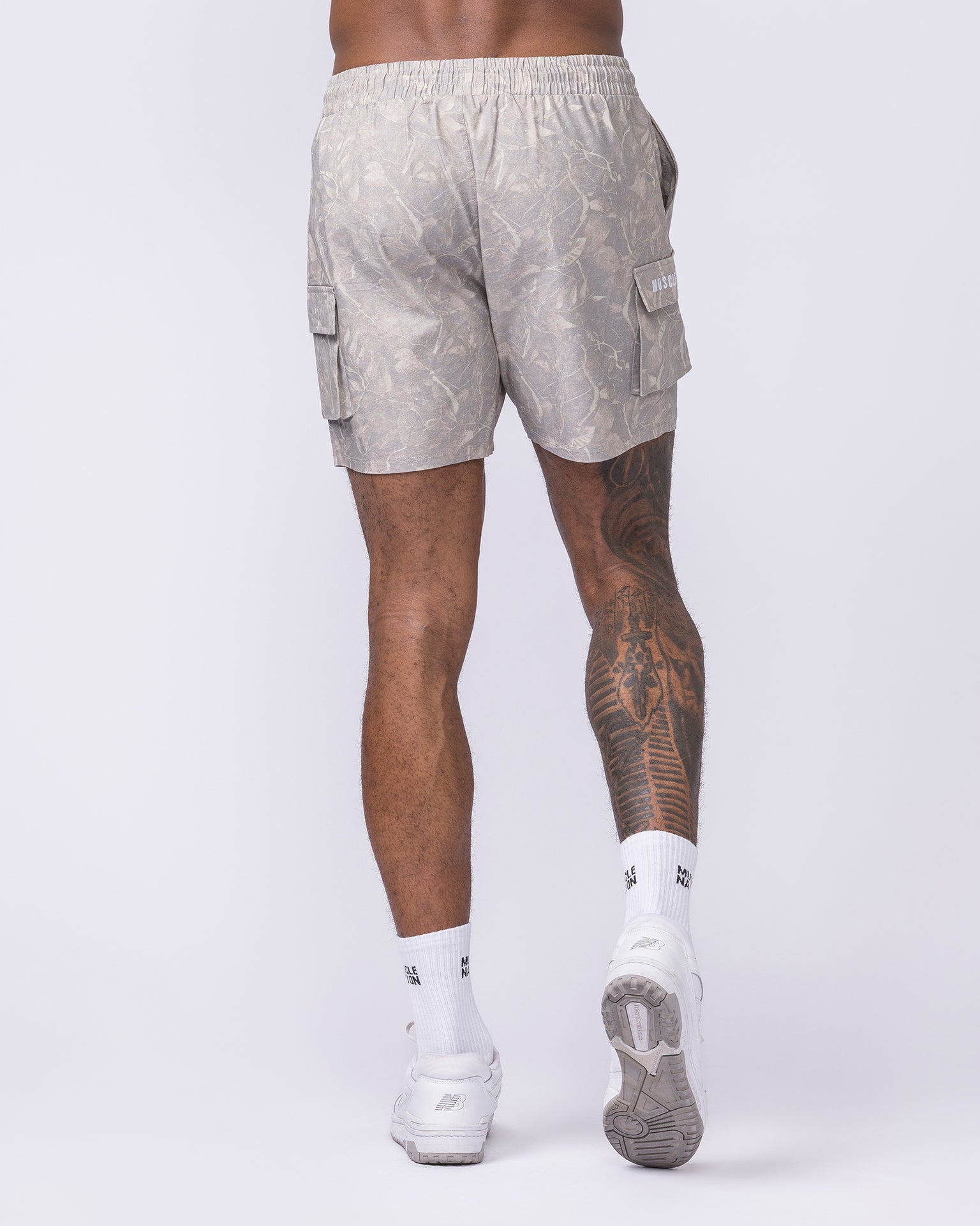 Daily Cargo 5" Shorts - Washed Tree Camo Cream-Shorts-S-122506WTCMOC-S-MNAPPRL48027-5-Muscle Nation